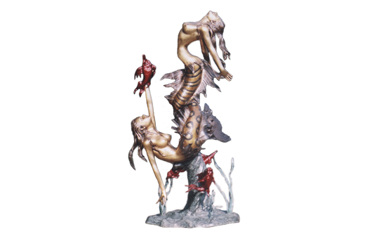 bronze mermaid fountain